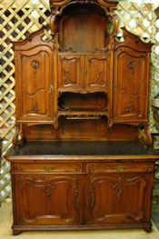 Antique French Carved Art Nouveau Cupboard Server 1800's