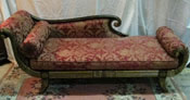 19th Century Regency Fainting Couch Ebony Gilt Finish