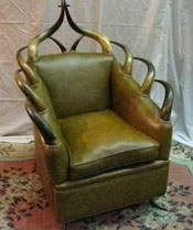 Pristine Early1900's Antique Bull Horn Chair
