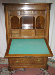 Antique 1800's Baker Italian Corner Abattant Secretary