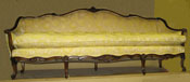 Antique Carved Walnut French Style Sofa