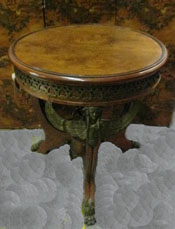 Pristine 1920's Antique Art Deco Carved Cherub Table